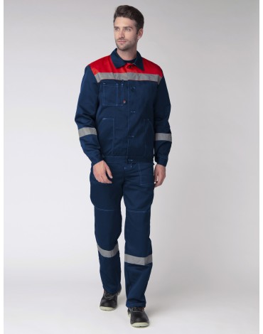 Костюм Легион-1 СОП (тк.Смесовая,210) брюки, т.синий/красный