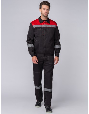 Костюм Легион-2 СОП (тк.Смесовая,210) п/к, черный/красный