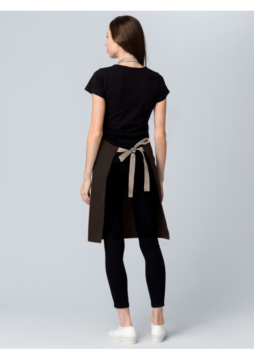 Фартук с грудкой универсальный Крафт (тк.Форвард,210), коричневый/бежевый (024) Фартук с грудкой универсальный Крафт (тк.Форвард,210), коричневый/бежевый (024)