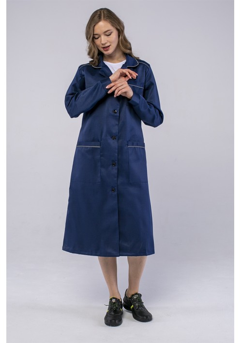 Халат женский ИТР (тк.Смесовая,210), т.синий Халат женский ИТР (тк.Смесовая,210), т.синий