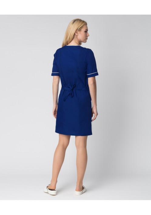 Халат женский Стелла (тк.ТиСи), т.синий/белый Халат женский Стелла (тк.ТиСи), т.синий/белый