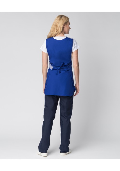 Фартук-сарафан Утро (тк.ТиСи), васильковый/полоска Фартук-сарафан Утро (тк.ТиСи), васильковый/полоска