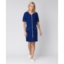 Халат женский Стелла (тк.ТиСи), т.синий/белый Халат женский Стелла (тк.ТиСи), т.синий/белый