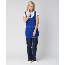 Фартук-сарафан Иней (тк.Габардин), синий Фартук-сарафан Иней (тк.Габардин), синий