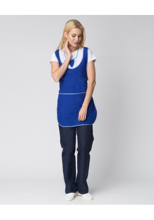 Фартук-сарафан Иней (тк.Габардин), синий Фартук-сарафан Иней (тк.Габардин), синий