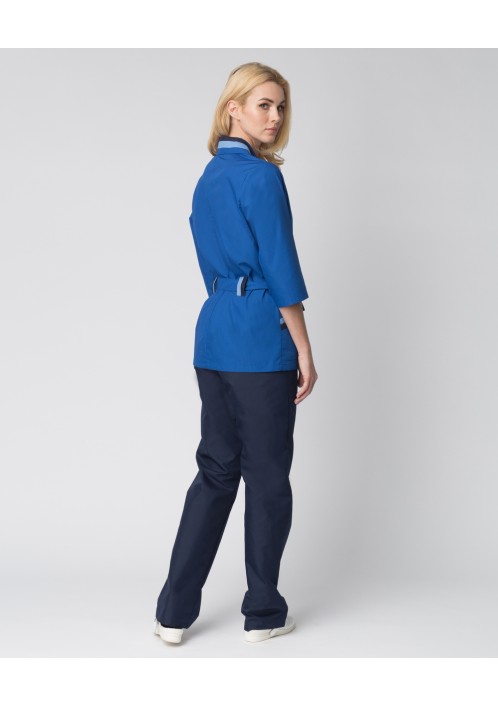 Костюм женский Лира (тк.ТиСи), васильковый/т.синий Костюм женский Лира (тк.ТиСи), васильковый/т.синий