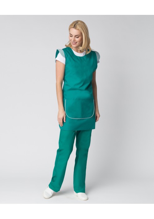 Фартук-сарафан Надежда (тк.ТиСи), зеленый Фартук-сарафан Надежда (тк.ТиСи), зеленый