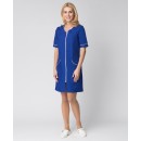 Халат женский Стелла (тк.ТиСи), васильковый/белый Халат женский Стелла (тк.ТиСи), васильковый/белый