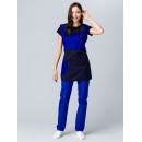 Фартук-сарафан Монро (тк.ТиСи), т.синий/васильковый Фартук-сарафан Монро (тк.ТиСи), т.синий/васильковый