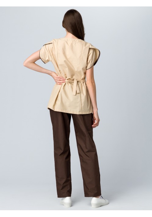 Костюм женский Мокко (тк.ТиСи,120), коричневый/бежевый Костюм женский Мокко (тк.ТиСи,120), коричневый/бежевый