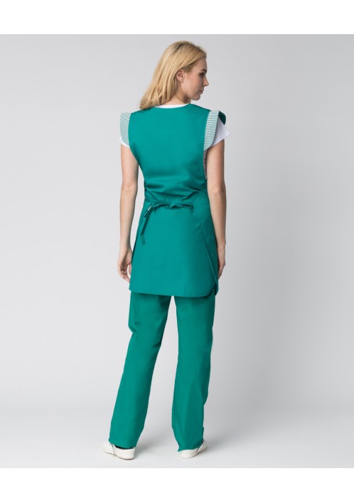 Фартук-сарафан Надежда (тк.ТиСи), зеленый Фартук-сарафан Надежда (тк.ТиСи), зеленый