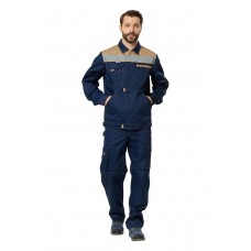 Куртка рабочая мужская летняя Рольф 2 цвет темно-синий/бежевый