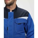 Костюм Строй-1 (тк.Смесовая,280) брюки, васильковый/т.синий