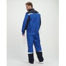 Костюм Строй-1 (тк.Смесовая,280) брюки, васильковый/т.синий