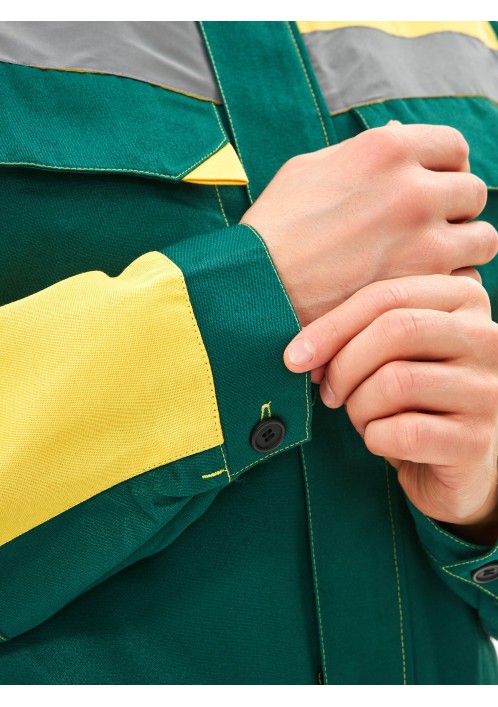 Костюм Сфера (тк.Смесовая,210) п/к, зеленый/желтый Костюм Сфера (тк.Смесовая,210) п/к, зеленый/желтый