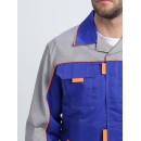 Костюм Союз-Профессионал-2 (тк.Смесовая,240) п/к, васильковый/св.серый/оранжевый