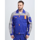 Костюм Союз-Профессионал-2 (тк.Смесовая,240) п/к, васильковый/св.серый/оранжевый