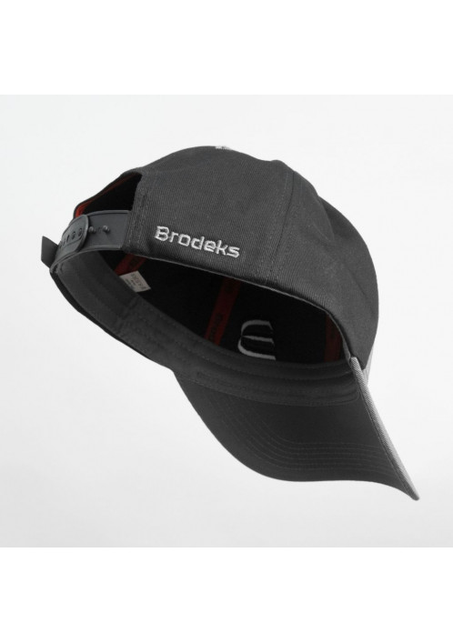Бейсболка Brodeks KM130, серый/черный