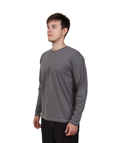 Футболка длинный рукав, серый
