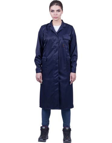 Халат женский кислотостойкий, т.синий