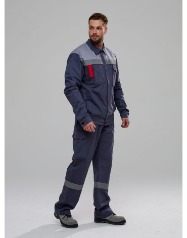 Костюм Флагман-Фаворит-2 СОП (тк.Саржа,250) п/к, т.серый/серый