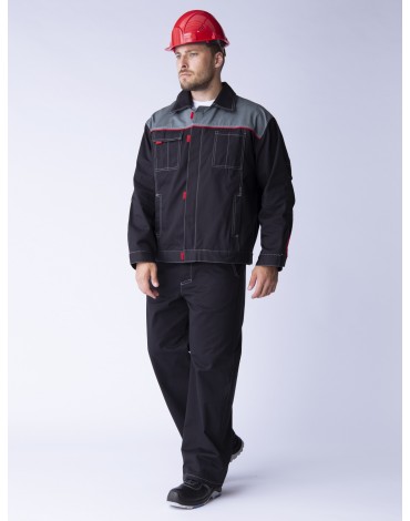 Костюм Флагман-Фаворит-2 (тк.Саржа,250) с п/к, т.серый/серый