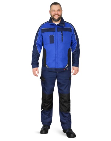 Костюм "КОСТА" куртка/брюки цвет: ВАСИЛЕК/Т.СИНИЙ