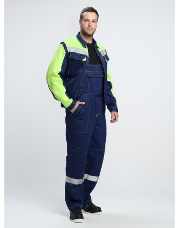 Костюм Сфера (тк.Смесовая,210) п/к, т.синий/лимонный