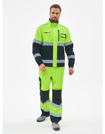Костюм сигнальный "Profline-1" с брюками, лимонный/черный