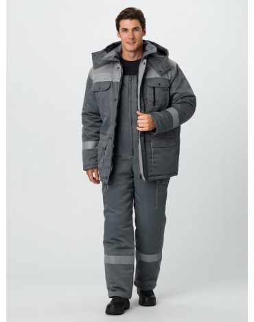 Костюм зимний Титан (тк.Смесовая,210) п/к, серый/св.серый