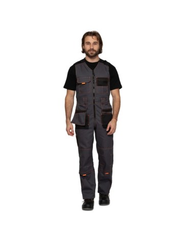 Полукомбинезон Бренд, т.серый/черный