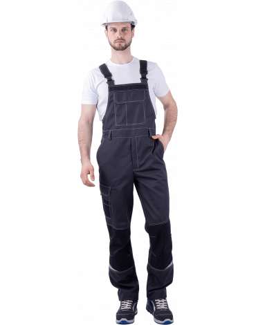 Полукомбинезон ТУРБО SAFETY летний темно-серый черный арт КОМ 669