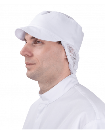 Шапочка ПИЩЕВИКА, с козырьком, белый