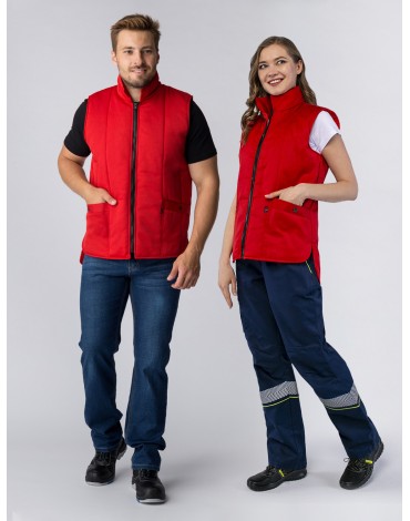Жилет утепленный Универсальный (Смесовая, 210), красный