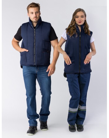 Жилет утепленный Универсальный (Смесовая, 210), темно-синий