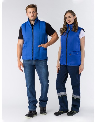 Жилет утепленный Универсальный (Смесовая, 210), васильковый