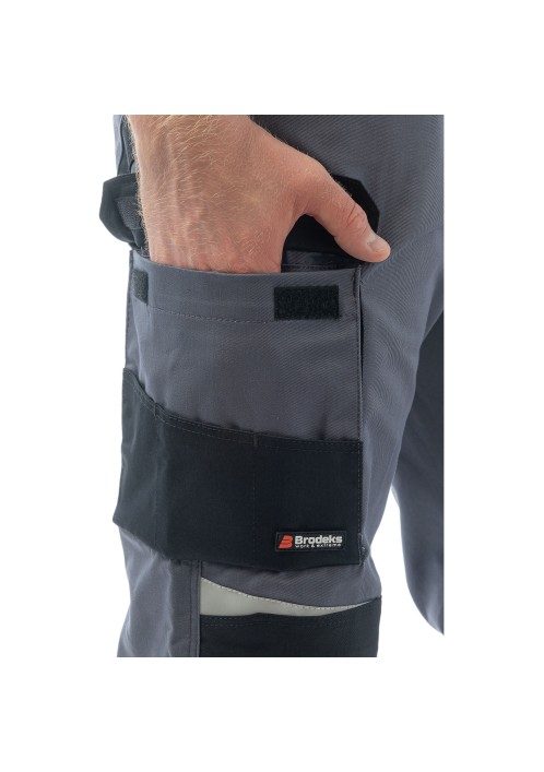Брюки Brodeks KS302 C, 100% хлопок, графит серый/черный Брюки Brodeks KS302 C, 100% хлопок, графит серый/черный