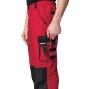 Брюки "Сюрвейер" (тк. 60% ХБ, 40% ПЭ), красный/чёрный