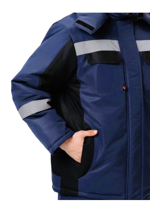 Костюм зимний Вектрон-2 СОП (тк.Таслан,135) п/к, т.синий/черный