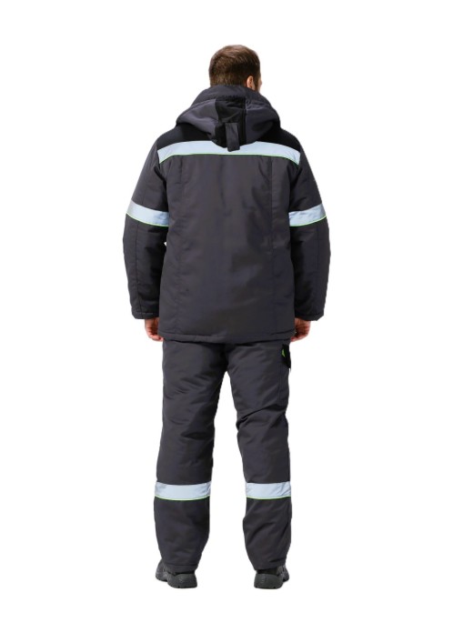 Костюм зимний Ховард (тк.OxLine) п/к, т.серый/черный/лимонный