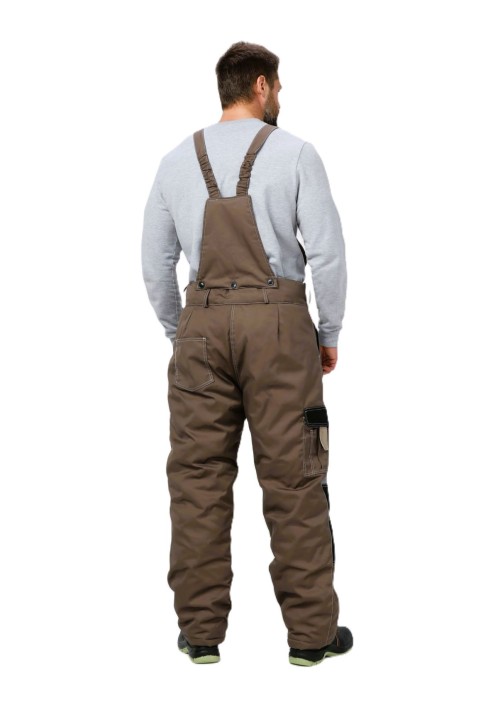 Костюм Фаворит-Мега (тк. Смесовая, 240) с брюками, коричневый/черный/бежевый