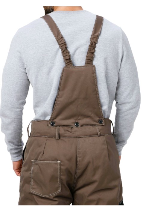 Костюм Фаворит-Мега (тк. Смесовая, 240) с брюками, коричневый/черный/бежевый