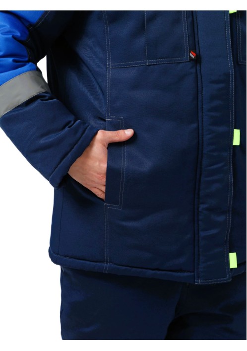 Костюм зимний Бивек-2 СОП (тк.Смесовая,210) пк, т.синий/васильковый/лимонный