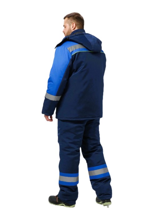 Костюм зимний Бивек-2 СОП (тк.Смесовая,210) пк, т.синий/васильковый/лимонный