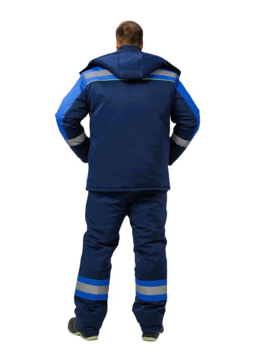 Костюм зимний Бивек-2 СОП (тк.Смесовая,210) пк, т.синий/васильковый/лимонный