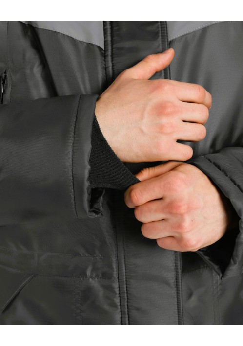 Зимняя рабочая куртка Лигор СОП темно-серый - красный арт 87494680 мужская