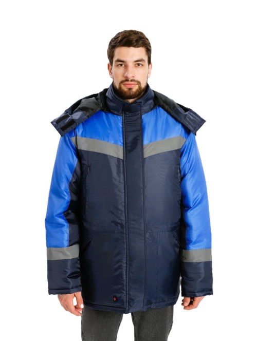 Зимняя рабочая куртка Лигор СОП темно-синий - васильковый арт 87494679 мужская