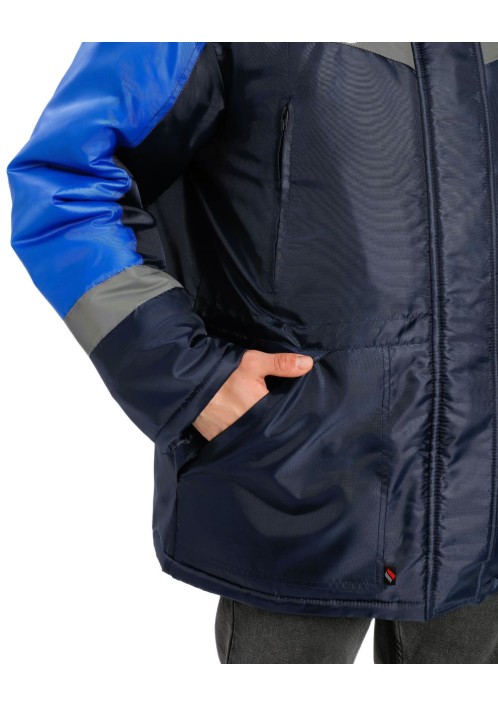 Зимняя рабочая куртка Лигор СОП темно-синий - васильковый арт 87494679 мужская