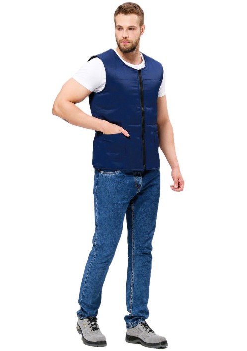 Жилет утепленный База (тк.Смесовая,210), т.синий