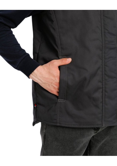 Жилет утепленный Грей (тк.Балтекс,210), т.серый/красный